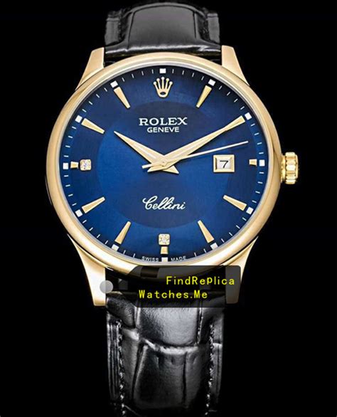 rolex cellini date replica blue|rolex cellini date blue review.